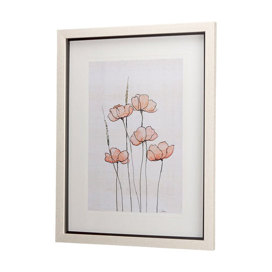 Mercana - Meadow flowers II by Mercana Studio a Hand Embellished Textured Framed Art Print Matted under Glass - 14164 view 2
