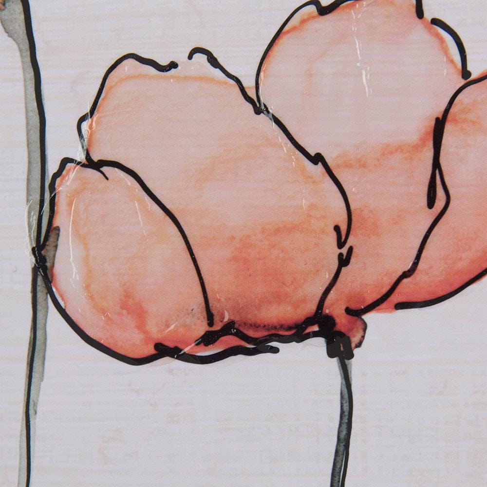 Mercana - Meadow flowers II by Mercana Studio a Hand Embellished Textured Framed Art Print Matted under Glass - 14164 view 7