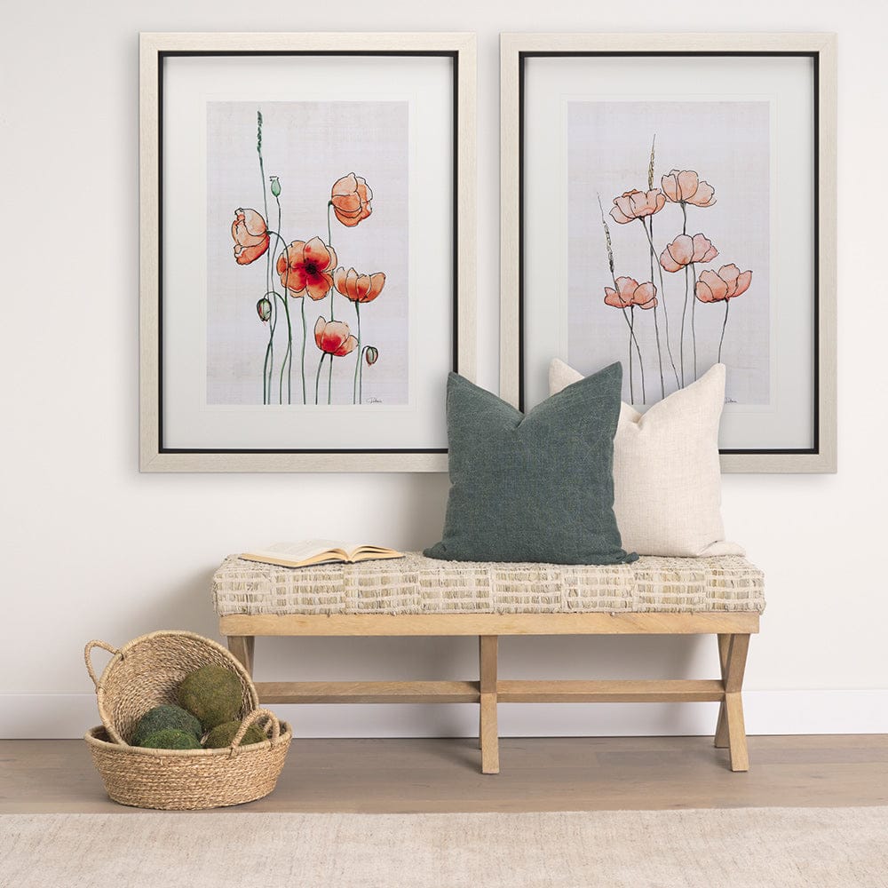 Mercana - Meadow flowers II by Mercana Studio a Hand Embellished Textured Framed Art Print Matted under Glass - 14164 view 9