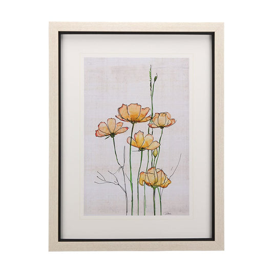 Mercana - Meadow flowers III by Mercana Studio a Hand Embellished Textured Framed Art Print Matted under Glass - 14165 view 1