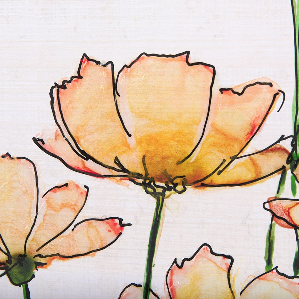 Mercana - Meadow flowers III by Mercana Studio a Hand Embellished Textured Framed Art Print Matted under Glass - 14165 view 6