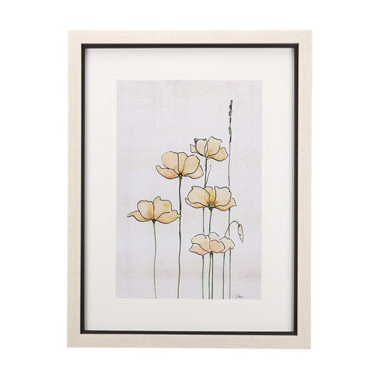 Mercana - Meadow flowers IV by Mercana Studio a Hand Embellished Textured Framed Art Print Matted under Glass - 14166 view 1