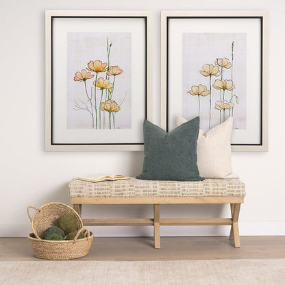Mercana - Meadow flowers IV by Mercana Studio a Hand Embellished Textured Framed Art Print Matted under Glass - 14166 view 9