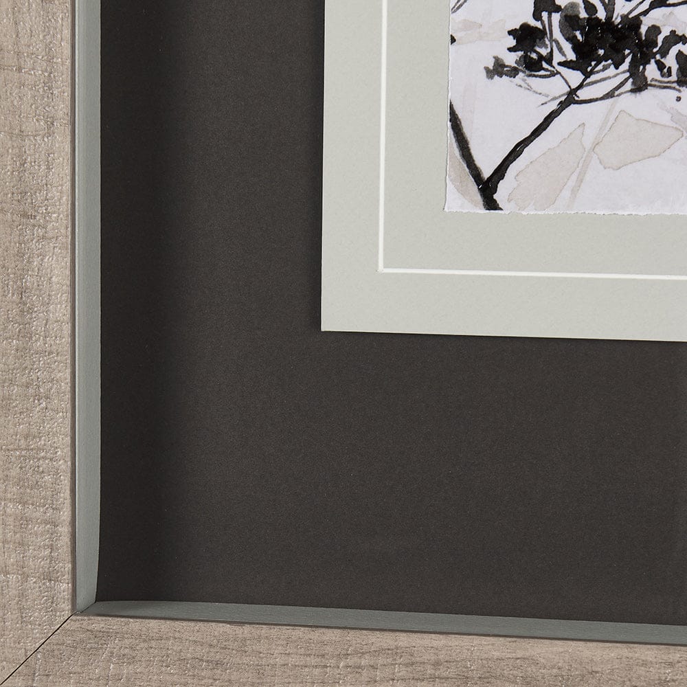 Mercana - Meadow R by Mercana Studio a Hand Embellished Textured Framed Art Print Matted under Glass - 14684 view 5