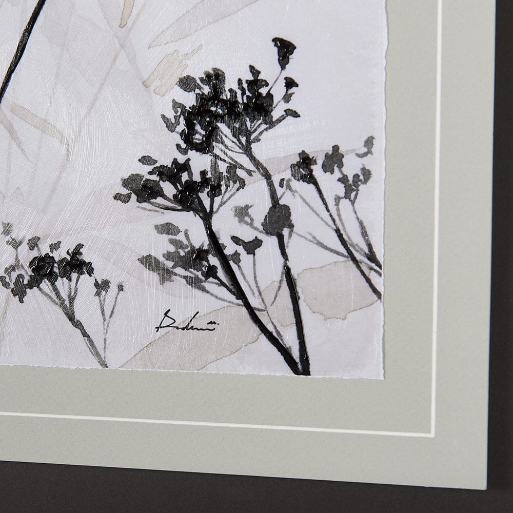 Mercana - Meadow R by Mercana Studio a Hand Embellished Textured Framed Art Print Matted under Glass - 14684 view 6