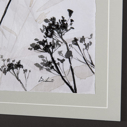 Mercana - Meadow R by Mercana Studio a Hand Embellished Textured Framed Art Print Matted under Glass - 14684 view 6