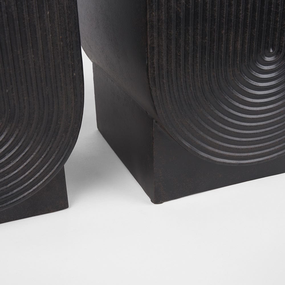 Mercana - Medina Antiqued Black Metal Planters (Set of 2) - 70548_CLOSEOUT view 7