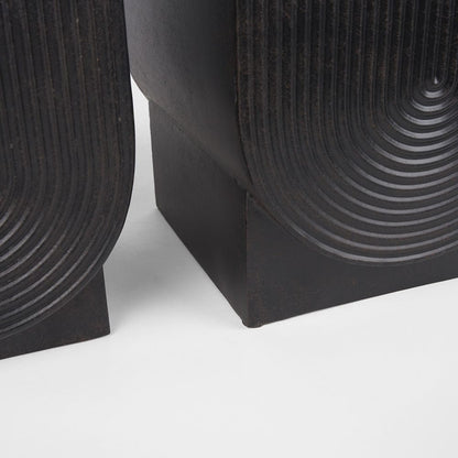 Mercana - Medina Antiqued Black Metal Planters (Set of 2) - 70548_CLOSEOUT view 7
