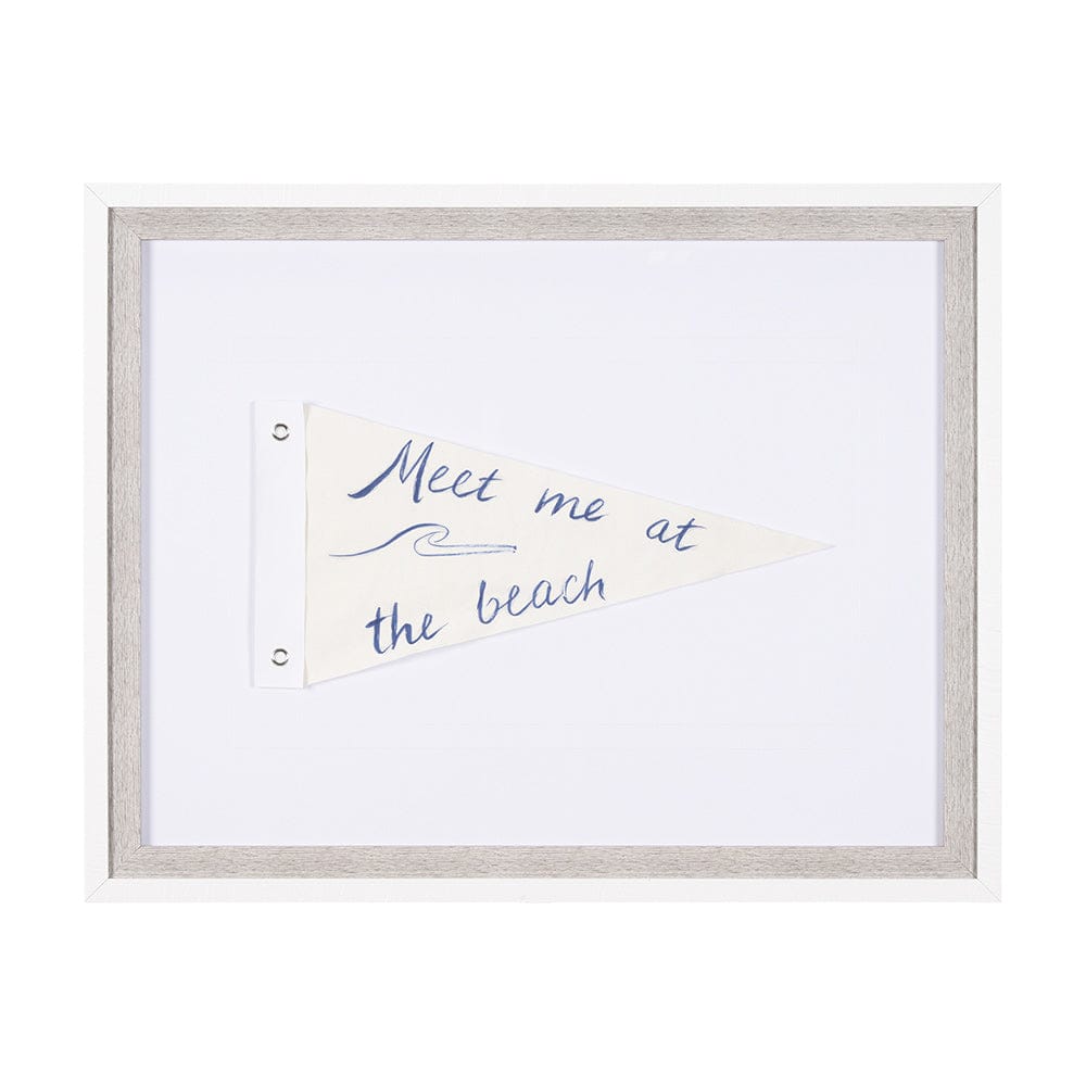 Mercana - Meet Me at The Beach by Mercana Studio Hand Embellished Textured Framed Art Print Matted under Glass - 15415 view 1