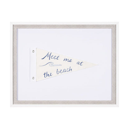 Mercana - Meet Me at The Beach by Mercana Studio Hand Embellished Textured Framed Art Print Matted under Glass - 15415 view 1