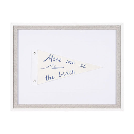 Mercana - Meet Me at The Beach by Mercana Studio Hand Embellished Textured Framed Art Print Matted under Glass - 15415 view 1
