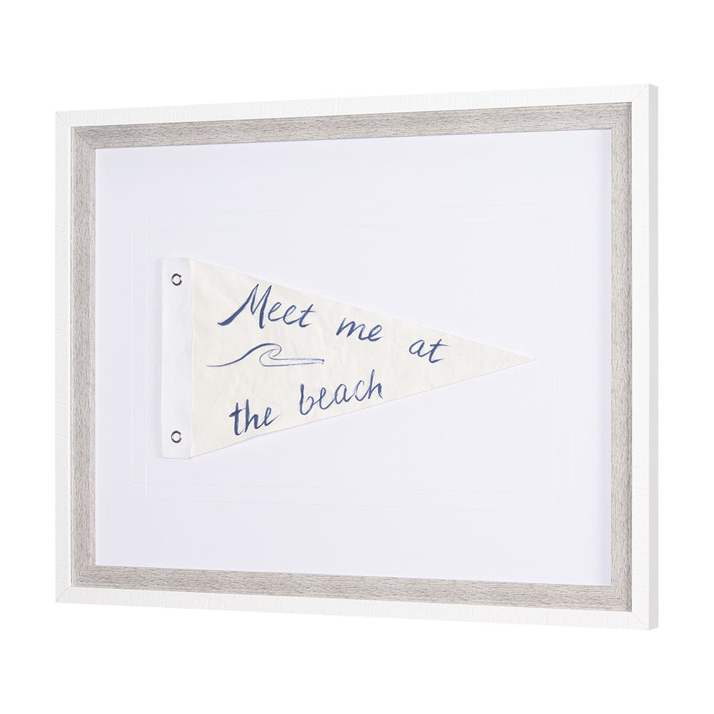 Mercana - Meet Me at The Beach by Mercana Studio Hand Embellished Textured Framed Art Print Matted under Glass - 15415 view 2