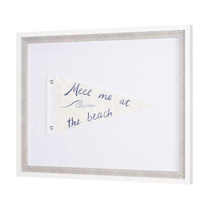 Mercana - Meet Me at The Beach by Mercana Studio Hand Embellished Textured Framed Art Print Matted under Glass - 15415 view 2