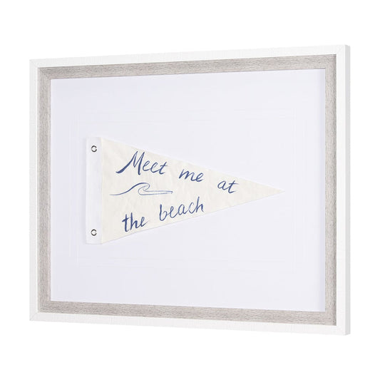 Mercana - Meet Me at The Beach by Mercana Studio Hand Embellished Textured Framed Art Print Matted under Glass - 15415 view 2
