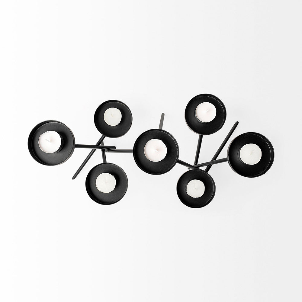 Mercana - Meira Black Metal Seven Votive Table Candle Holder - 68942 view 2