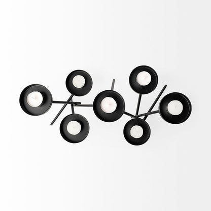 Mercana - Meira Black Metal Seven Votive Table Candle Holder - 68942 view 2