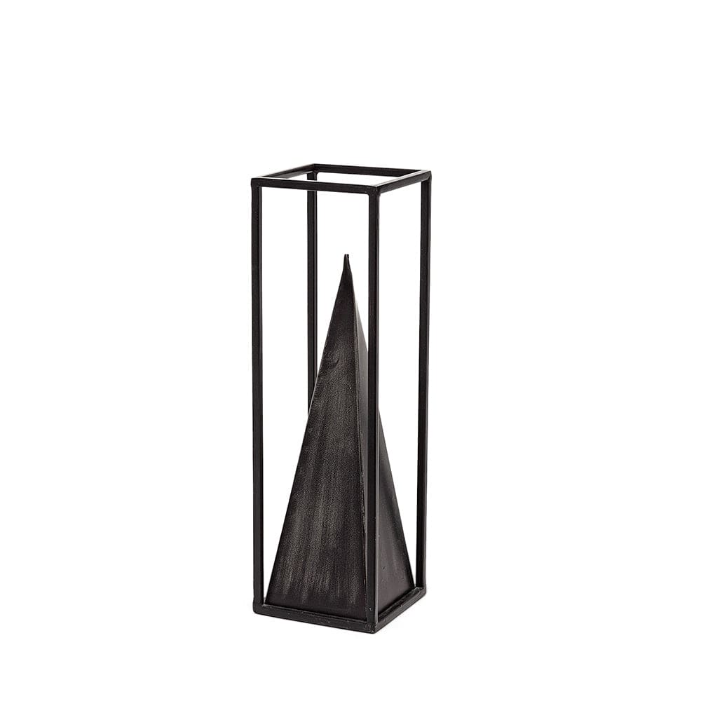 Mercana - Memphis II Medium 4L x 4W Black Metal Pyramid In A Square Frame - 67657 view 1