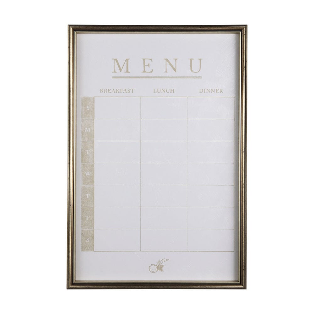 Mercana - MENU I by Mercana Studio a Hand Embellished Textured Framed Art Print Matted under Glass - 14099 view 1