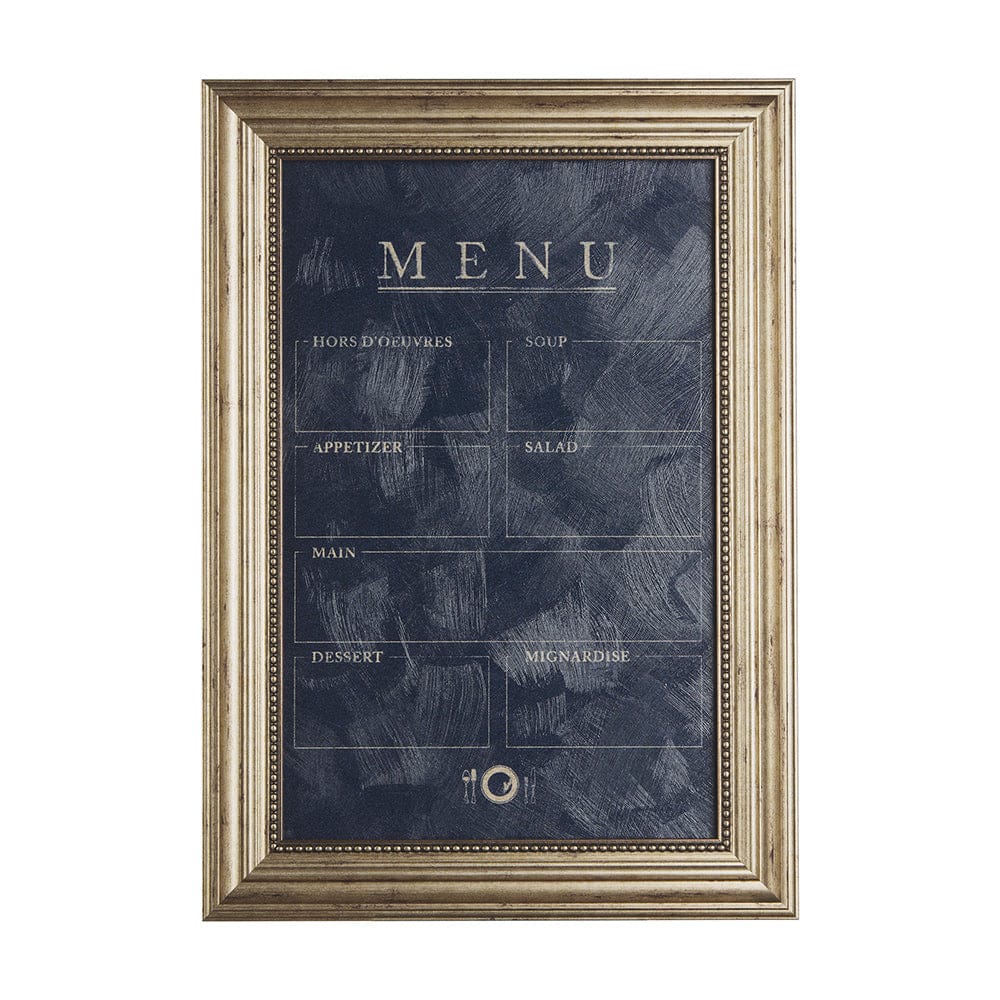 Mercana - MENU II by Mercana Studio a Hand Embellished Textured Framed Art Print Matted under Glass - 14098 view 1