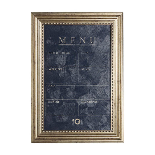 Mercana - MENU II by Mercana Studio a Hand Embellished Textured Framed Art Print Matted under Glass - 14098 view 1