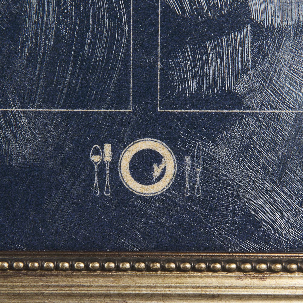 Mercana - MENU II by Mercana Studio a Hand Embellished Textured Framed Art Print Matted under Glass - 14098 view 7