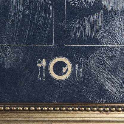 Mercana - MENU II by Mercana Studio a Hand Embellished Textured Framed Art Print Matted under Glass - 14098 view 7