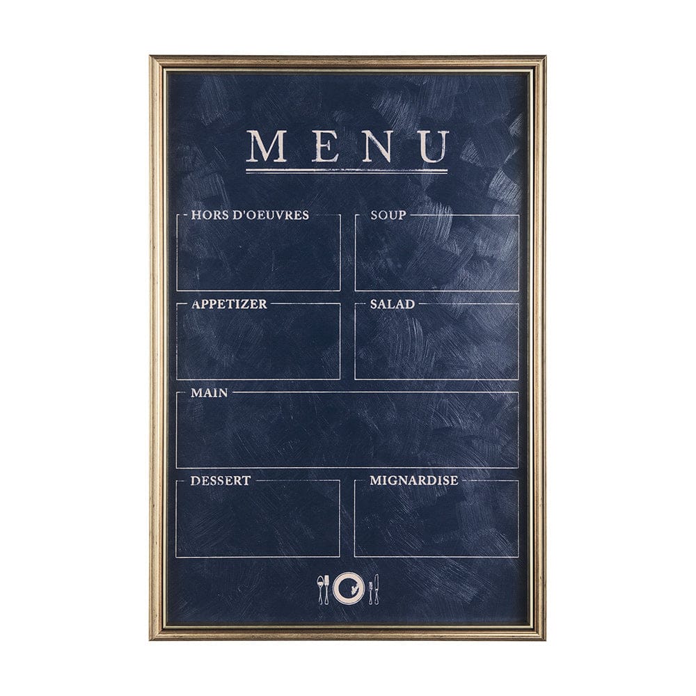Mercana - MENU II by Mercana Studio a Hand Embellished Textured Framed Art Print Matted under Glass - 14100 view 1
