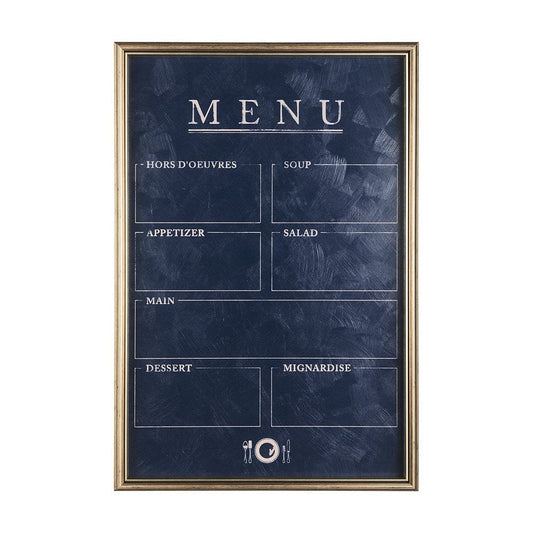 Mercana - MENU II by Mercana Studio a Hand Embellished Textured Framed Art Print Matted under Glass - 14100 view 1