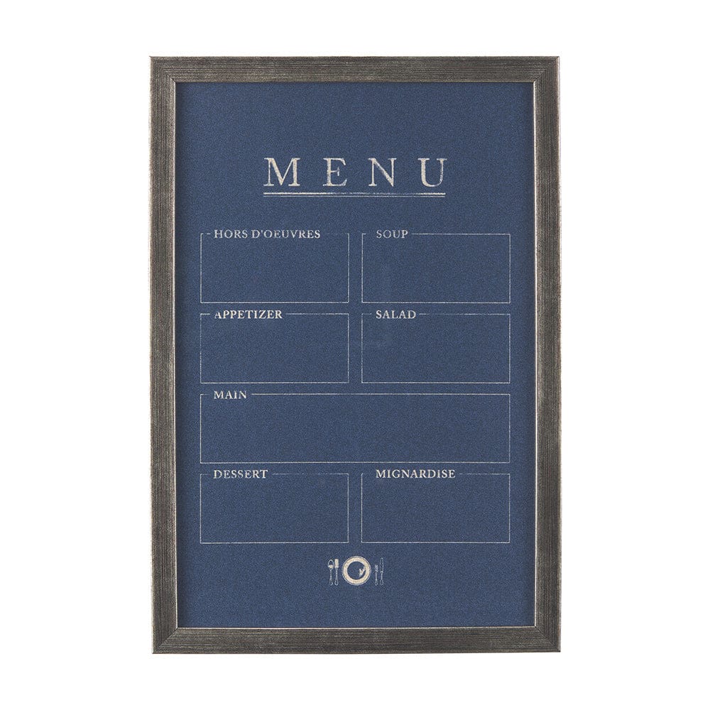 Mercana - MENU II by Mercana Studio a Hand Embellished Textured Framed Art Print Matted under Glass - 14391 view 1