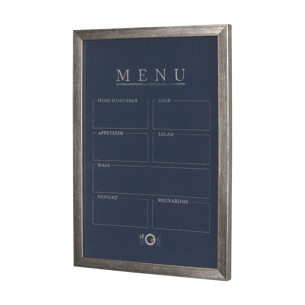 Mercana - MENU II by Mercana Studio a Hand Embellished Textured Framed Art Print Matted under Glass - 14391 view 2