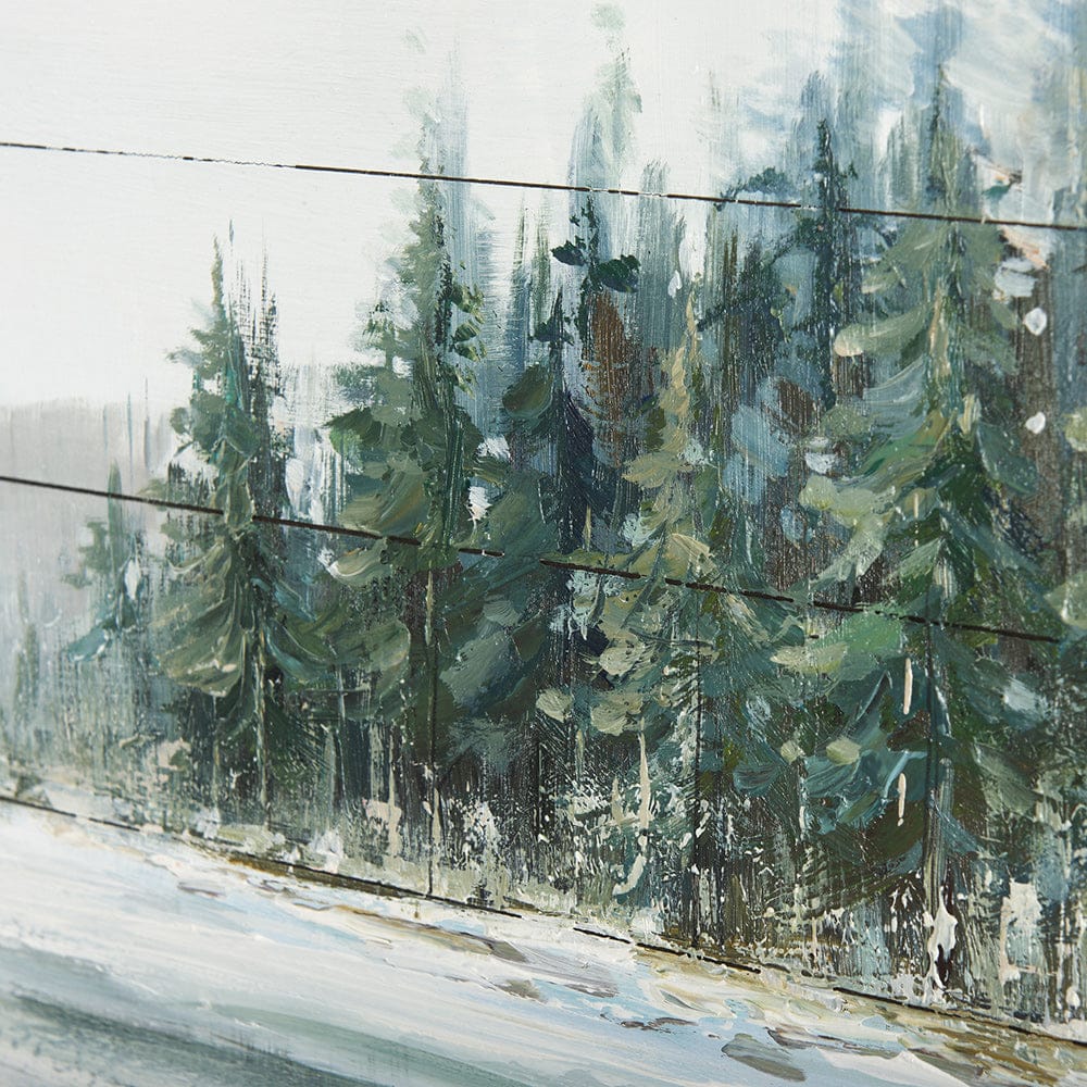Mercana - Mere Pond Lake 60x40 Hand Painted on Wood Oil Painting - 70373 view 7