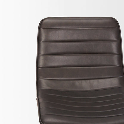 Mercana - Meritt 37"H Black Faux-Leather Seat W/ Black Metal Frame Stool - 67607_CLOSEOUT view 7