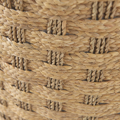 Mercana - Michelle 17.7L x 17.7W x 17.7H Light Brown Woven Seagrass Round Pouf - 69580 view 5