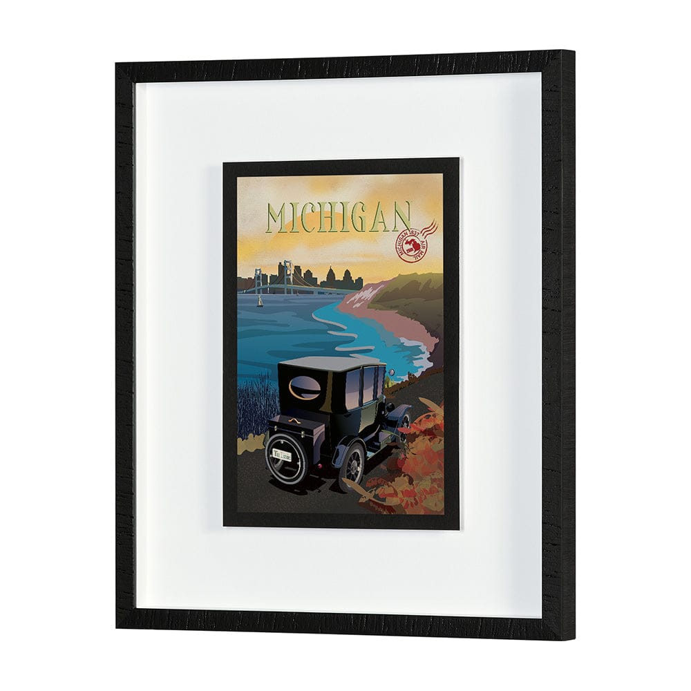 Mercana - Michigan Go USA M by Mercana Studio a Framed Art Print Matted under Glass - 15786 view 2