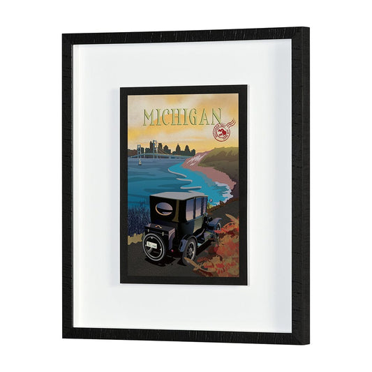 Mercana - Michigan Go USA M by Mercana Studio a Framed Art Print Matted under Glass - 15786 view 2