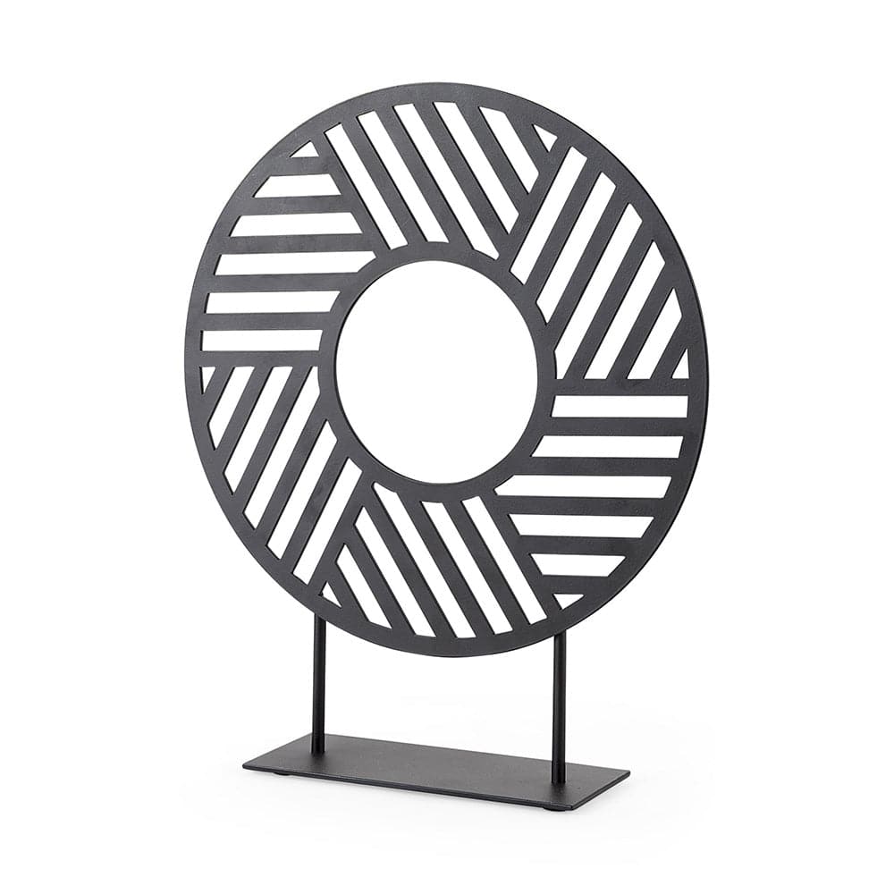 Mercana - Micra 11.0L x 3.0W x 13.4H Matte Black Metal Decorative Object on a Stand - 69494 view 1