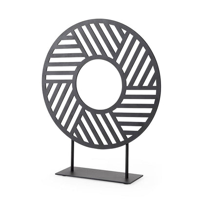 Mercana - Micra 11.0L x 3.0W x 13.4H Matte Black Metal Decorative Object on a Stand - 69494 view 1