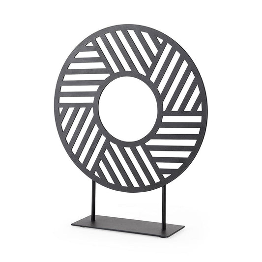 Mercana - Micra 11.0L x 3.0W x 13.4H Matte Black Metal Decorative Object on a Stand - 69494 view 1