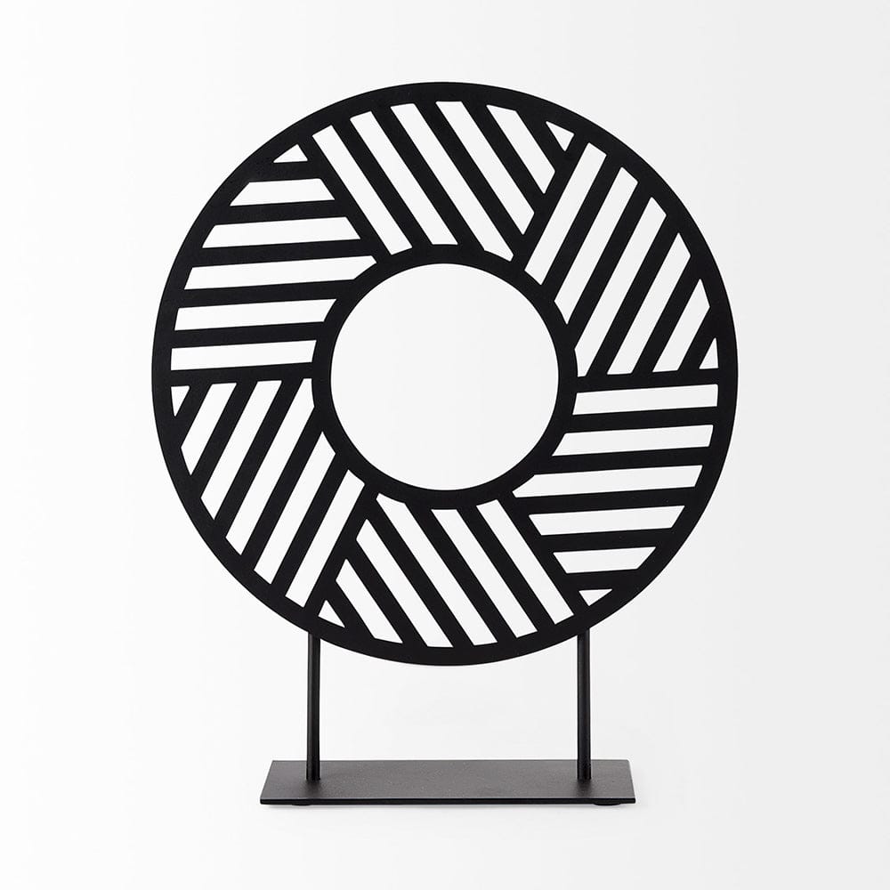 Mercana - Micra 11.0L x 3.0W x 13.4H Matte Black Metal Decorative Object on a Stand - 69494 view 2