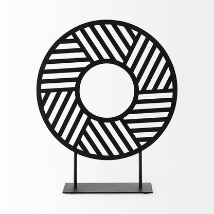 Mercana - Micra 11.0L x 3.0W x 13.4H Matte Black Metal Decorative Object on a Stand - 69494 view 2