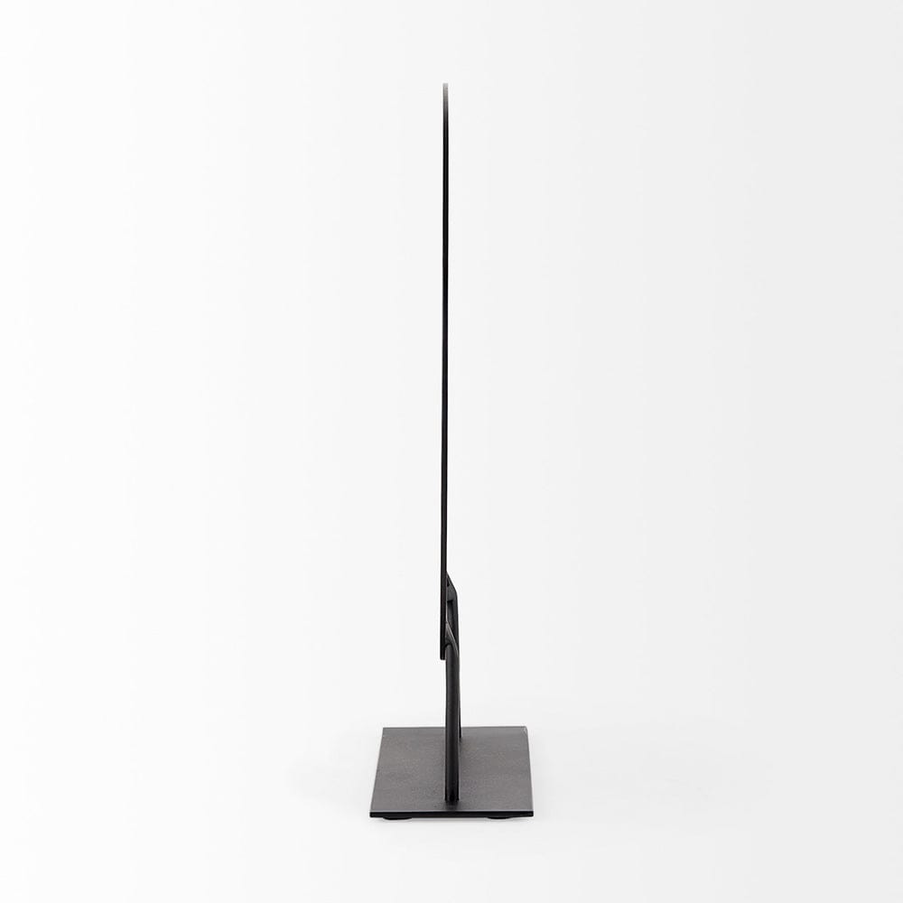 Mercana - Micra 11.0L x 3.0W x 13.4H Matte Black Metal Decorative Object on a Stand - 69494 view 3