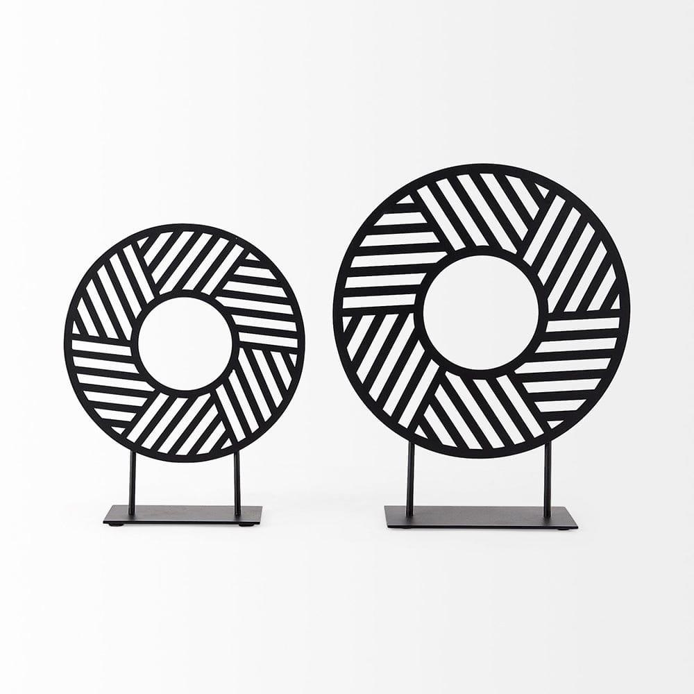 Mercana - Micra 11.0L x 3.0W x 13.4H Matte Black Metal Decorative Object on a Stand - 69494 view 4