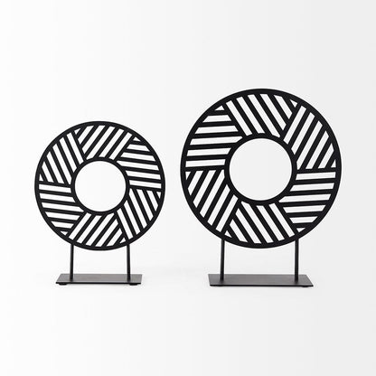 Mercana - Micra 11.0L x 3.0W x 13.4H Matte Black Metal Decorative Object on a Stand - 69494 view 4
