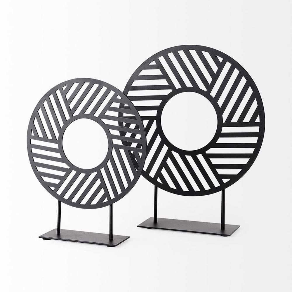 Mercana - Micra 11.0L x 3.0W x 13.4H Matte Black Metal Decorative Object on a Stand - 69494 view 5