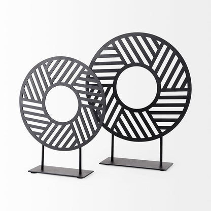 Mercana - Micra 11.0L x 3.0W x 13.4H Matte Black Metal Decorative Object on a Stand - 69494 view 5