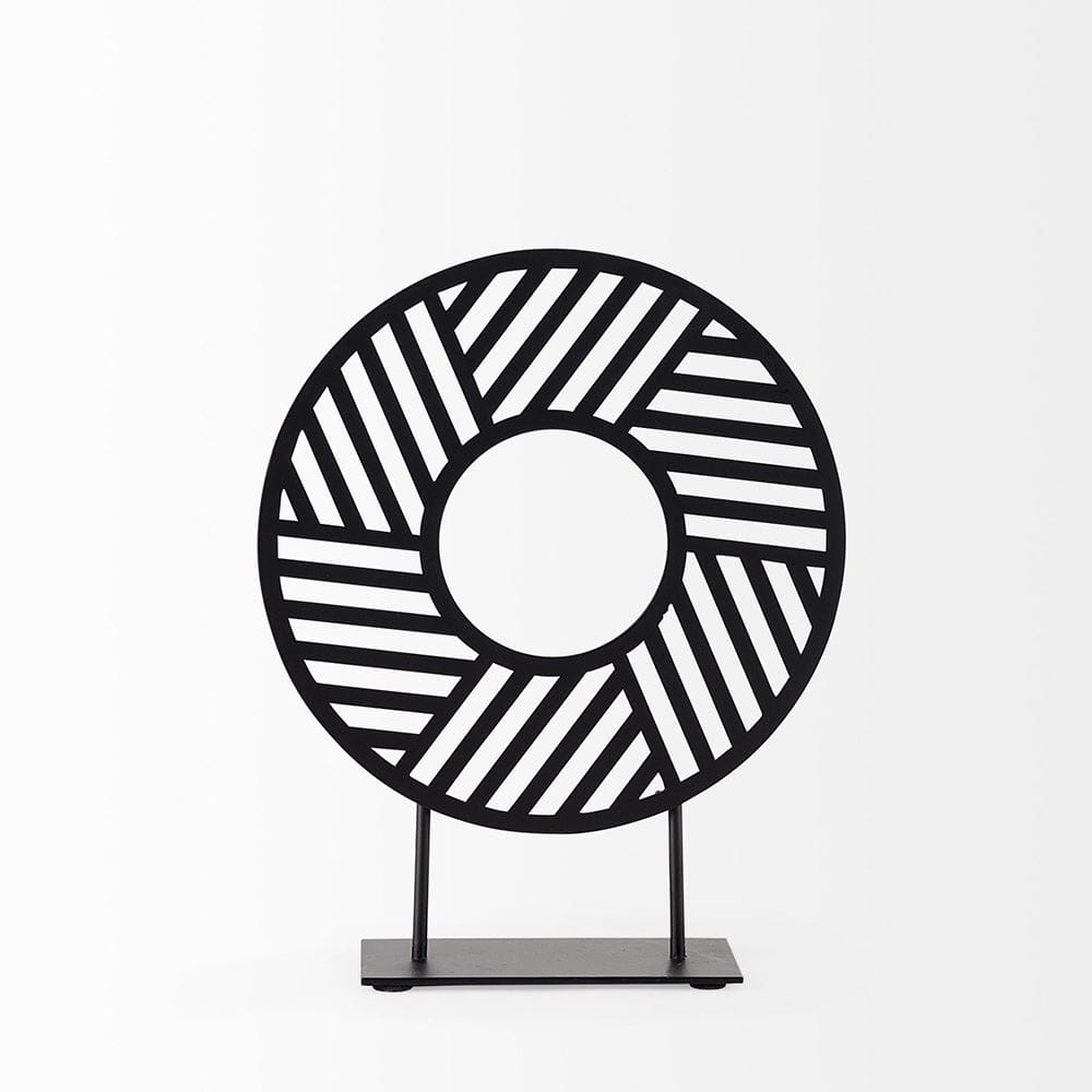 Mercana - Micra 9.1L x 2.6W x 10.9H Matte Black Metal Decorative Object on a Stand - 69493 view 2
