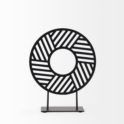 Mercana - Micra 9.1L x 2.6W x 10.9H Matte Black Metal Decorative Object on a Stand - 69493 view 2
