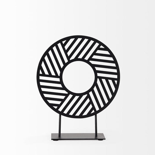 Mercana - Micra 9.1L x 2.6W x 10.9H Matte Black Metal Decorative Object on a Stand - 69493 view 2