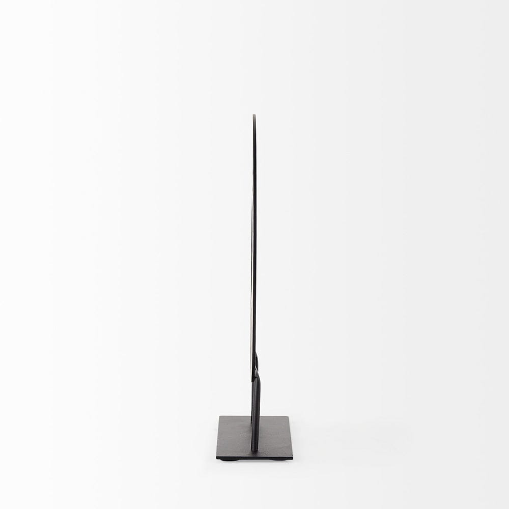 Mercana - Micra 9.1L x 2.6W x 10.9H Matte Black Metal Decorative Object on a Stand - 69493 view 3