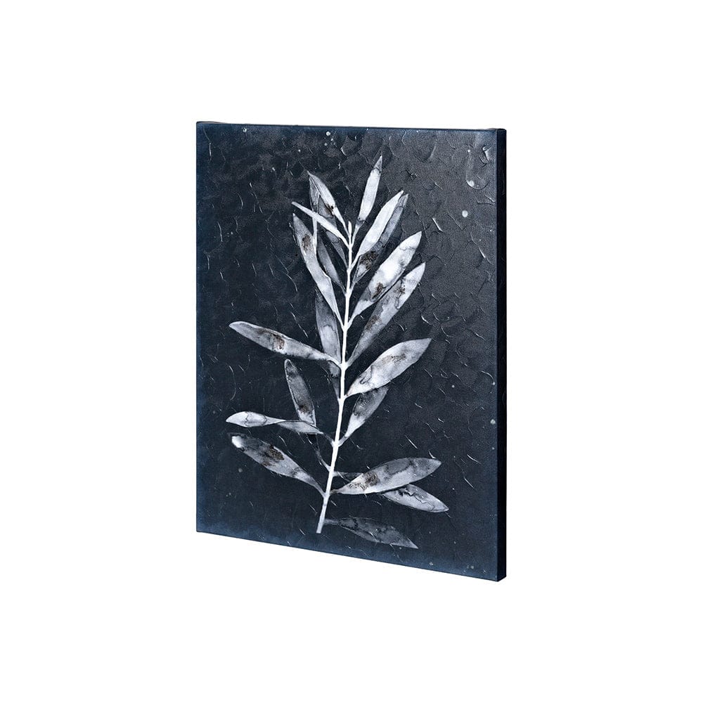 Mercana - Midnight Leaves I by Megan Meagher a Hand Embellished Textured Canvas - 101067-S view 1